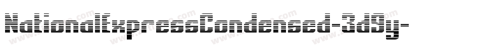 NationalExpressCondensed-3d9y字体转换