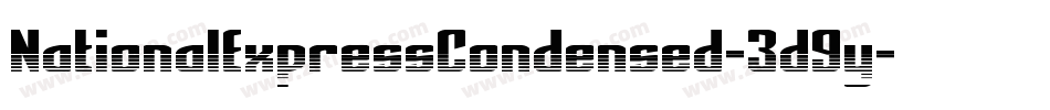 NationalExpressCondensed-3d9y字体转换