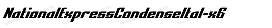 NationalExpressCondenseItal-x68V字体转换