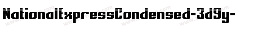 NationalExpressCondensed-3d9y字体转换