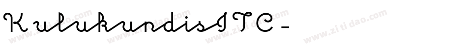 KulukundisITC字体转换