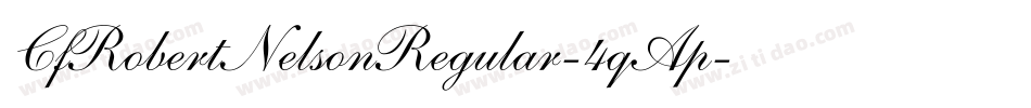 CfRobertNelsonRegular-4qAp字体转换