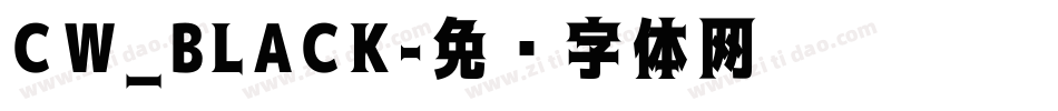 CW_BLACK字体转换