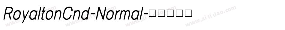 RoyaltonCnd-Normal字体转换