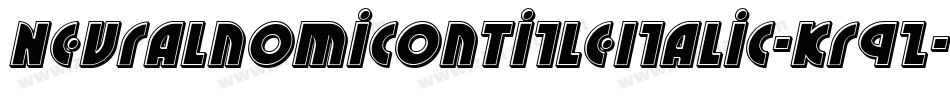NeuralnomiconTitleItalic-KrqZ字体转换
