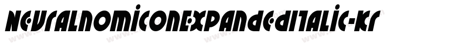 NeuralnomiconExpandedItalic-Krnl字体转换