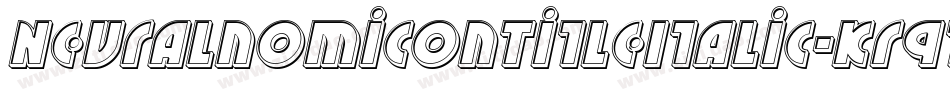 NeuralnomiconTitleItalic-KrqZ字体转换