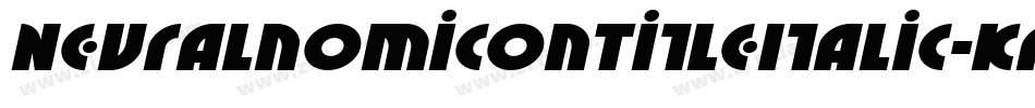 NeuralnomiconTitleItalic-KrqZ字体转换