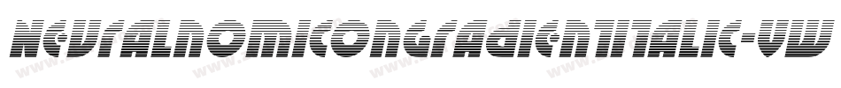 NeuralnomiconGradientItalic-vwL4字体转换