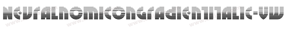 NeuralnomiconGradientItalic-vwL4字体转换