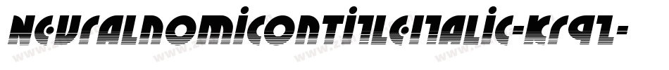 NeuralnomiconTitleItalic-KrqZ字体转换
