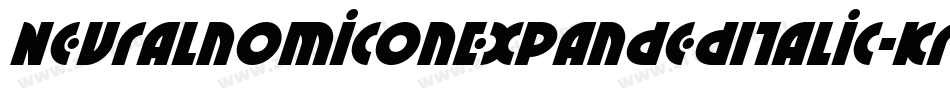 NeuralnomiconExpandedItalic-Krnl字体转换