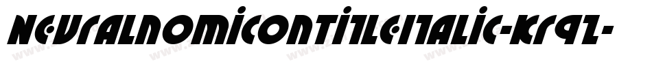 NeuralnomiconTitleItalic-KrqZ字体转换