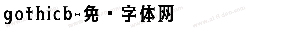 gothicb字体转换