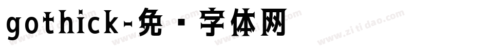 gothick字体转换