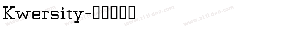 Kwersity字体转换