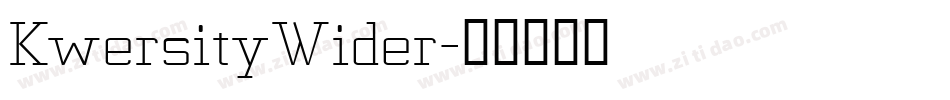 KwersityWider字体转换