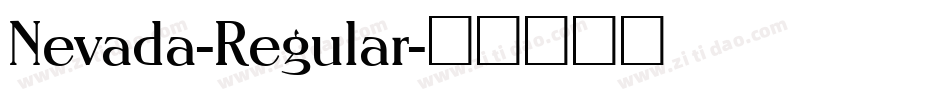 Nevada-Regular字体转换