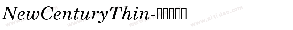 NewCenturyThin字体转换