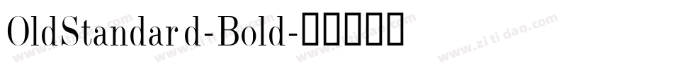 OldStandard-Bold字体转换