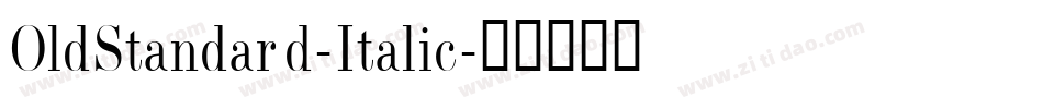 OldStandard-Italic字体转换