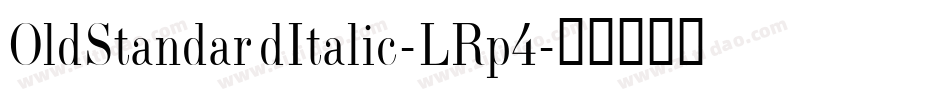 OldStandardItalic-LRp4字体转换
