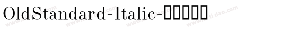 OldStandard-Italic字体转换