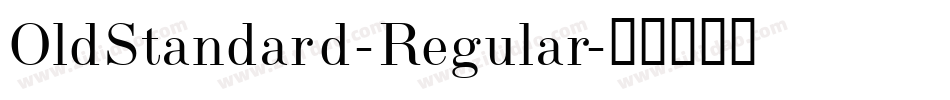 OldStandard-Regular字体转换