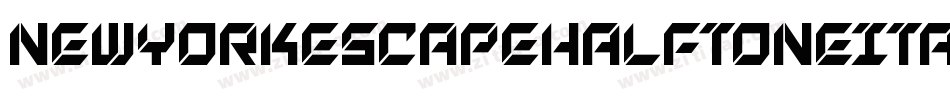 NewYorkEscapeHalftoneItalicItalic-VaGZ字体转换