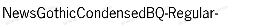 NewsGothicCondensedBQ-Regular字体转换