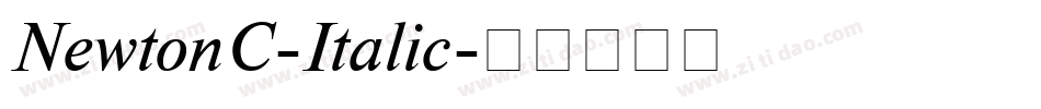 NewtonC-Italic字体转换
