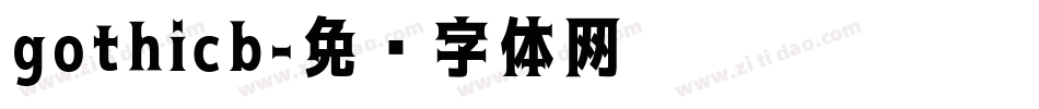 gothicb字体转换