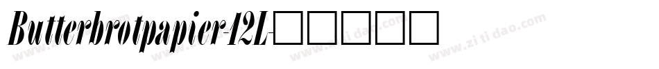 Butterbrotpapier-12L字体转换