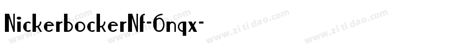 NickerbockerNf-6nqx字体转换