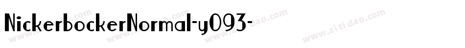 NickerbockerNormal-y093字体转换