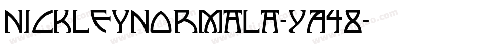 NickleyNormala-YA48字体转换