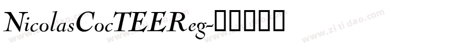 NicolasCocTEEReg字体转换