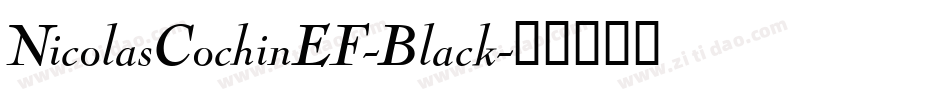 NicolasCochinEF-Black字体转换