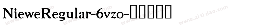 NieweRegular-6vzo字体转换