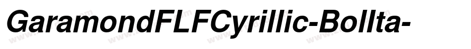 GaramondFLFCyrillic-BolIta字体转换
