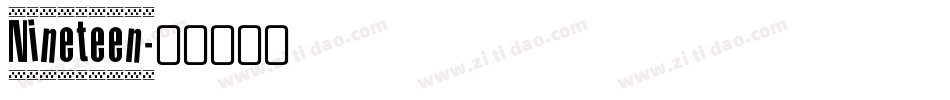 Nineteen字体转换