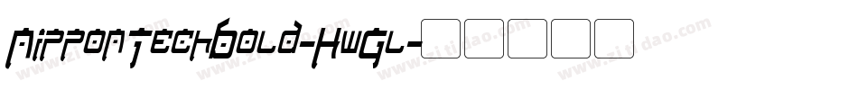 NipponTechBold-KwGl字体转换