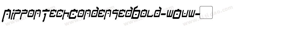 NipponTechCondensedBold-wOvw字体转换