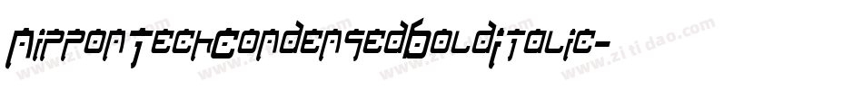 NipponTechCondensedBoldItalic-7vwB字体转换