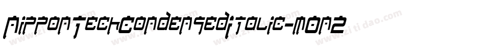 NipponTechCondensedItalic-mOn2字体转换