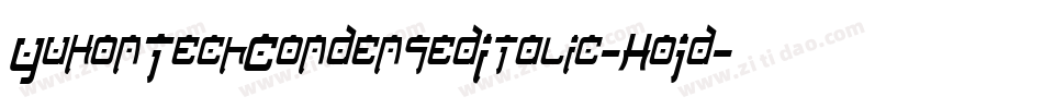 YukonTechCondensedItalic-XoJd字体转换