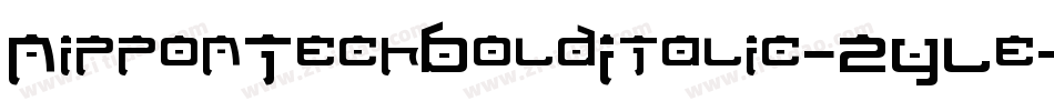 NipponTechBoldItalic-2YLe字体转换