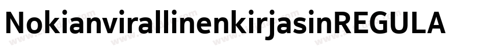 NokianvirallinenkirjasinREGULAR字体转换