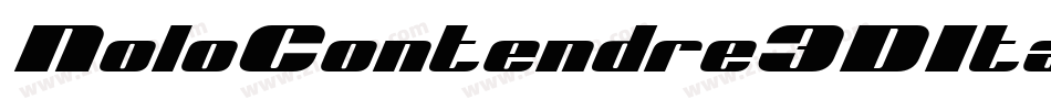 NoloContendre3DItalic-8GMM字体转换