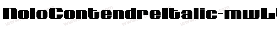 NoloContendreItalic-mwLV字体转换